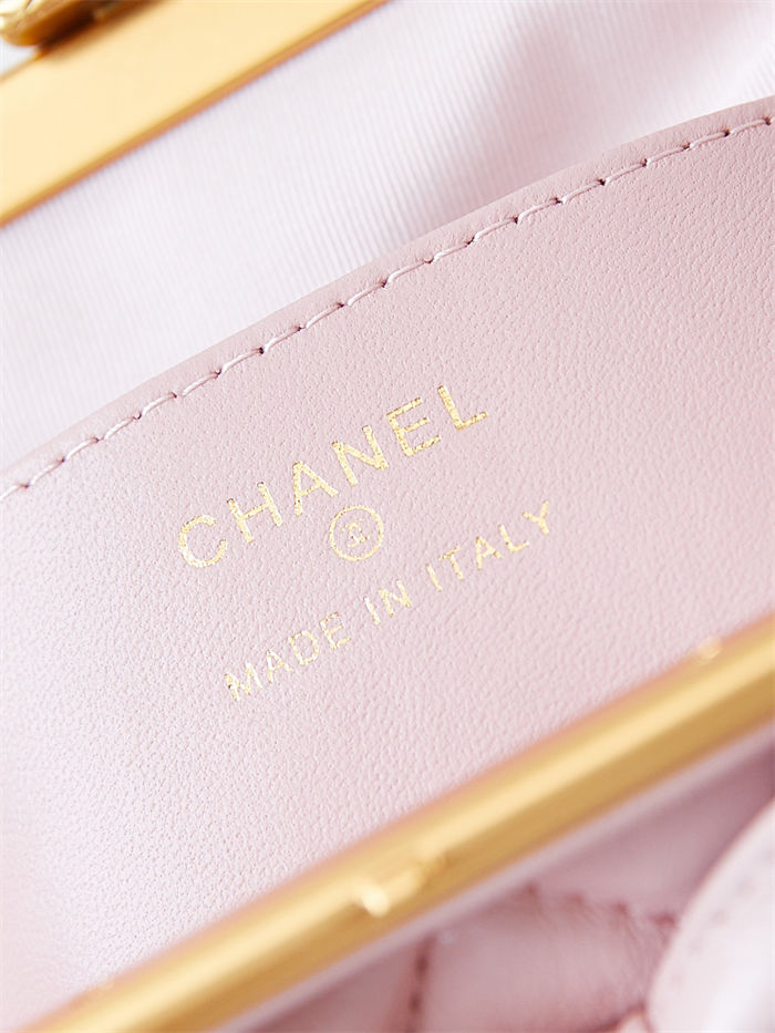 Chanel CLUTCH WITH CHAIN AP4028 Lambskin & Gold-Tone Metal Pink A