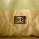 Chanel 22 MINI HANDBAG Shiny Calfskin Light Yellow & Gold-Tone Metal AS3980 High