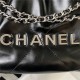 Chanel 22 MINI HANDBAG Shiny Calfskin Black & Silver-Tone Metal AS3980 High