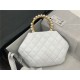 Chanel CLUTCH Lambskin Imitation Pearls & Gold-Tone Metal AS2609 White High