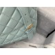 Chanel Large Backpack Lambskin 91122 Gold-Metal Blue High