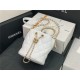 Chanel BUCKET BAG Lambskin Imitation Pearls & Gold-Tone Metal AS2608 White High