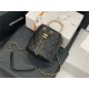 Chanel BUCKET BAG Lambskin Imitation Pearls & Gold-Tone Metal AS2608 Black High