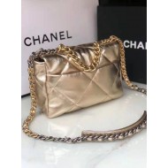 Chanel 19 Flap Bag Goatskin/Lambskin Champagne High