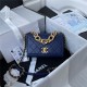 Chanel MINI FLAP BAG Calfskin & Gold-Tone Metal AS2638 Royal Blue A