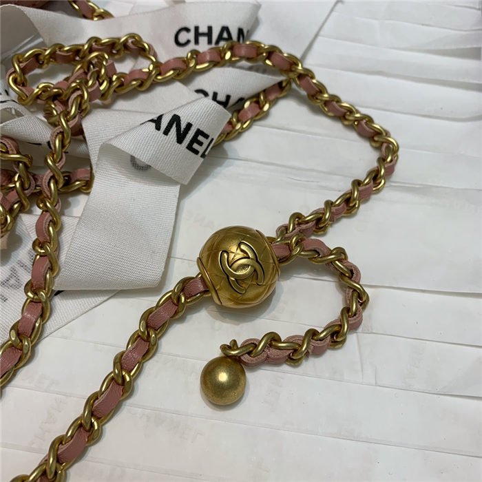 Chanel Vanity with Chain Lambskin Gold Metal Pink High