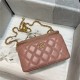 Chanel Vanity with Chain Lambskin Gold Metal Pink High