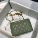 Chanel Vanity with Chain Lambskin Gold Metal Green High