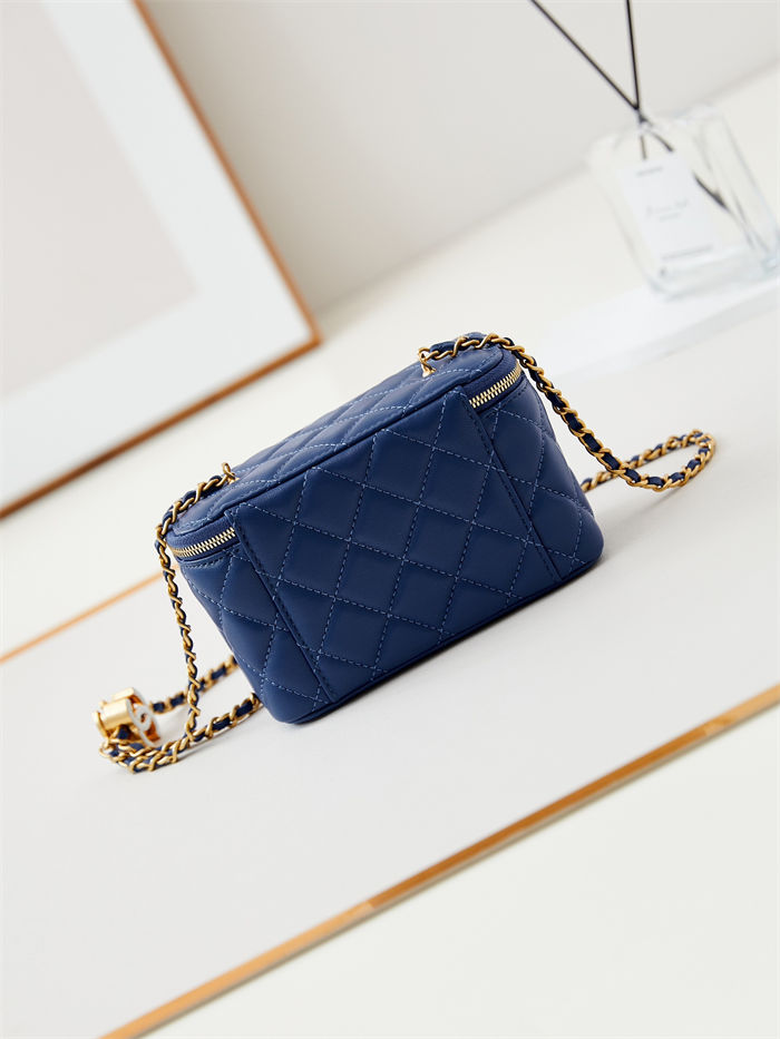 Chanel Vanity with Chain AP3940 Lambskin Blue High