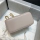 Chanel Vanity with Chain Lambskin Gold Metal Grey-Nude High