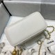 Chanel Vanity with Chain Lambskin Gold Metal White High