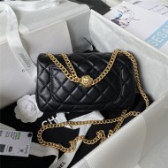 Chanel MINI FLAP BAG AS4041 Lambskin & Gold-Tone Metal Black High