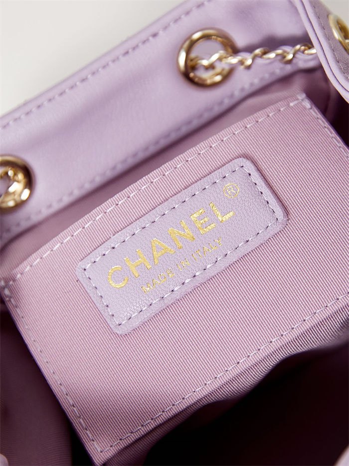 Chanel Duma Backpack 2908 Lambskin Gold-Tone Metal Lilac A