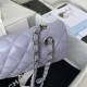 Medium CLASSIC HANDBAG Lambskin Light Purple Silver Metal A