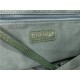 LARGE SHOPPING BAG Mixed Fibers & Silver-Tone Metal Green High