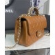 Chanel SMALL FLAP BAG With Top Diamond Handle Lambskin & Gold-Tone Metal AS4141 Caramel High