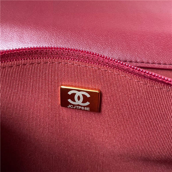 Chanel WALLET ON CHAIN Calfskin & Gold-Tone Metal AP2289 Burgundy A