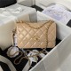 Chanel SMALL FLAP BAG Calfskin & Gold-Tone Metal AS2649 Beige A