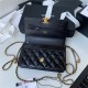 Chanel WALLET ON CHAIN Calfskin & Gold-Tone Metal AP2289 Black A