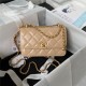 Chanel MINI FLAP BAG Calfskin & Gold-Tone Metal AS2615 Beige A