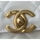 Chanel MINI FLAP BAG Calfskin & Gold-Tone Metal AS2615 White A