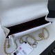 Chanel WALLET ON CHAIN Calfskin & Gold-Tone Metal AP2289 White A