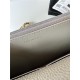 Classic Wallet on Chain A33814 Grained Calfskin Gold/Silver Metal Grey A