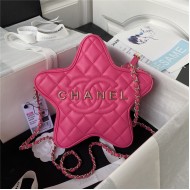 Chanel STAR HANDBAG Lambskin & Gold-Tone Metal AS4579 Fuchsia A