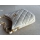 HOBO HANDBAG AS3562 Lambskin & Gold-Tone Metal White High