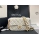 Chanel SMALL FLAP BAG Grained Calfskin & Gold-Tone Metal AS2528 White High