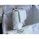 SMALL FLAP BAG AS3214 Lambskin & Gold-Tone Metal White A