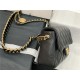 Chanel SMALL FLAP BAG Grained Calfskin & Gold-Tone Metal AS2528 Black High