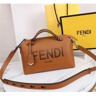 Fendi By The Way Medium Boston bag leather Brown High