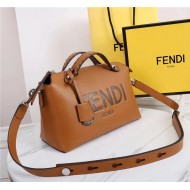 Fendi By The Way Medium Boston bag leather Brown High