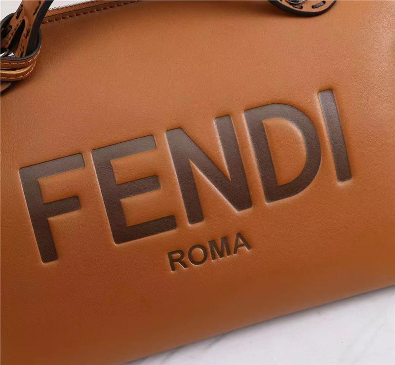 Fendi By The Way Medium Boston bag leather Brown High