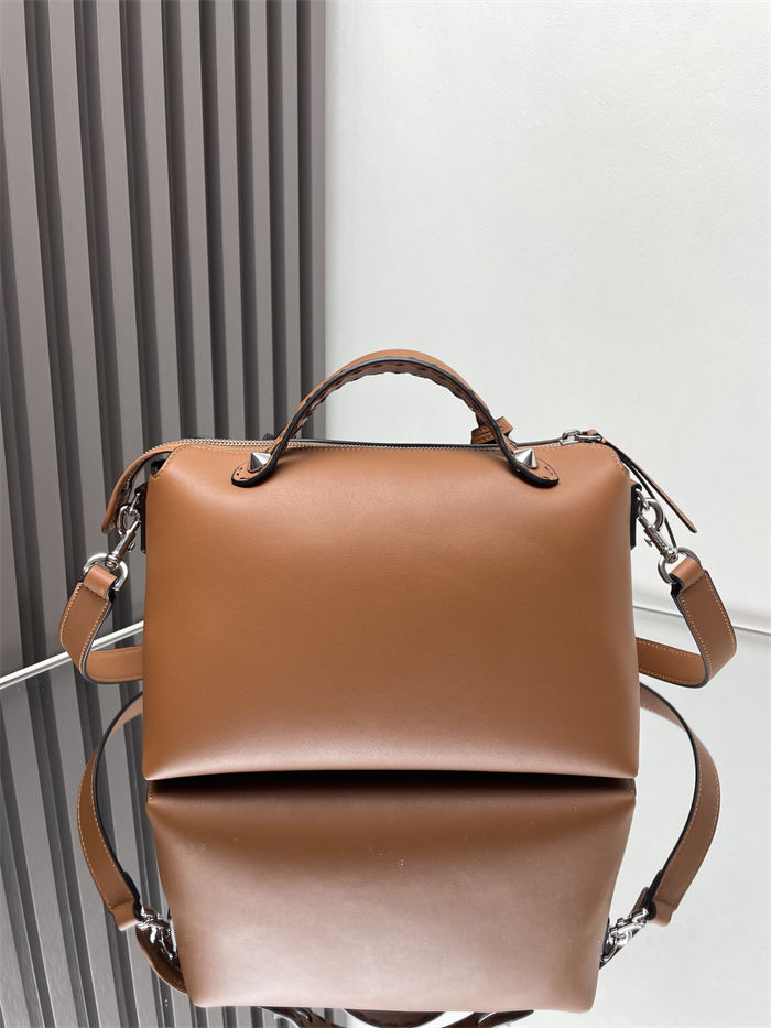 Fendi By The Way Medium Boston bag leather Brown High