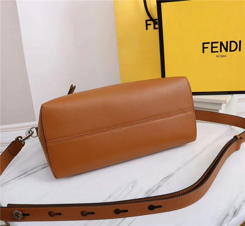 Fendi By The Way Medium Boston bag leather Brown High