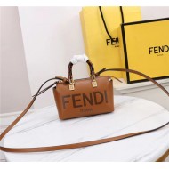 Fendi By The Way Mini Boston bag leather Brown High