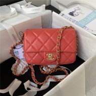 Chanel MINI FLAP BAG Calfskin AS4263 Red A