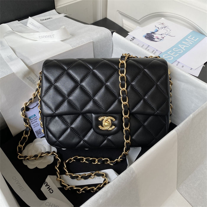 Chanel SMALL FLAP BAG Calfskin AS4264 Black A