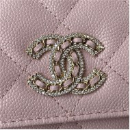 Chanel Wallet on Chain AP2734 Grained Calfskin & Gold-Tone Metal Pink A