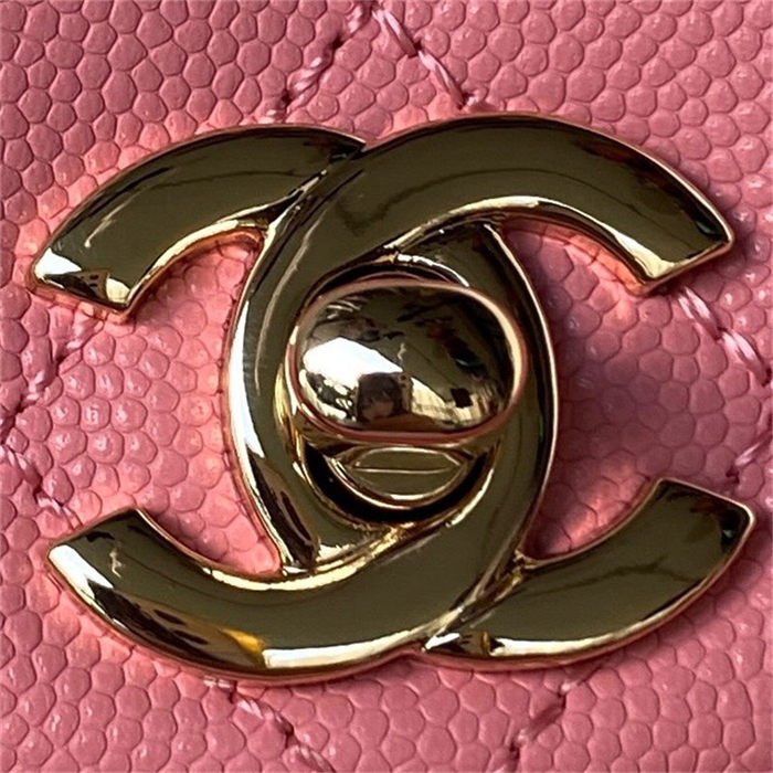 Chanel SMALL BACKPACK AS4399 Grained Shiny Calfskin & Gold-Tone Metal Pink A