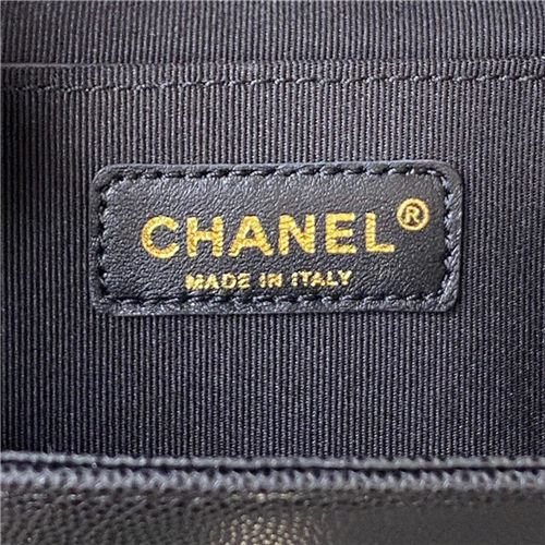 Chanel SMALL BACKPACK AS4399 Grained Shiny Calfskin & Gold-Tone Metal Black A