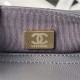 Chanel BACKPACK AS4398 Grained Shiny Calfskin & Gold-Tone Metal Grey A