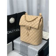 Chanel Medium Backpack Lambskin 91121 Gold-Metal Nude High