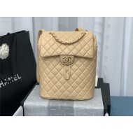 Chanel Medium Backpack Lambskin 91121 Gold-Metal Nude High