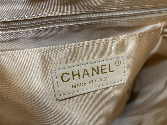 Chanel Medium Backpack Lambskin 91121 Gold-Metal Nude High