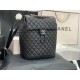 Chanel Large Backpack Lambskin 91122 Silver-Metal Black High