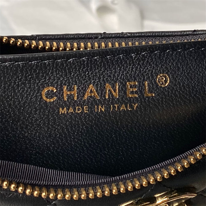 Chanel HOBO BAG AS3786 Lambskin & Gold Metal Black A