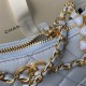 Chanel HOBO BAG AS3786 Lambskin & Gold Metal Blue A